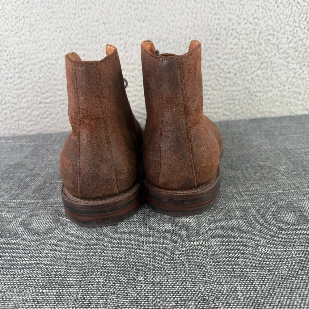 Grant Stone Edward Boot Mens 9 EEE Dark Oak Roughout Leather Goodyear Welt Boots